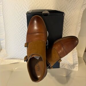 Aldo Brown Leather Oxfords Classic Formal Shoes